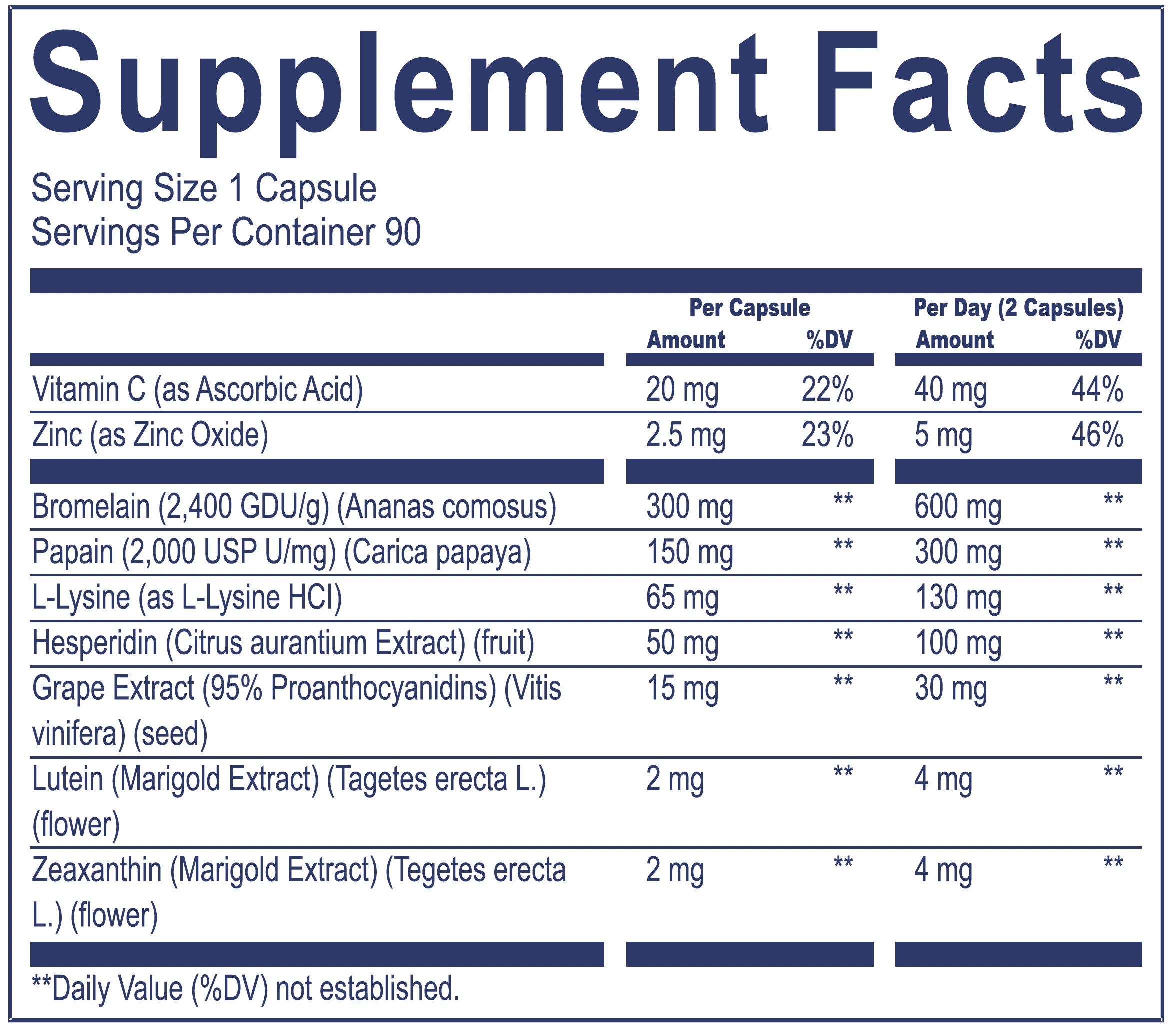 Haro Supplement Facts