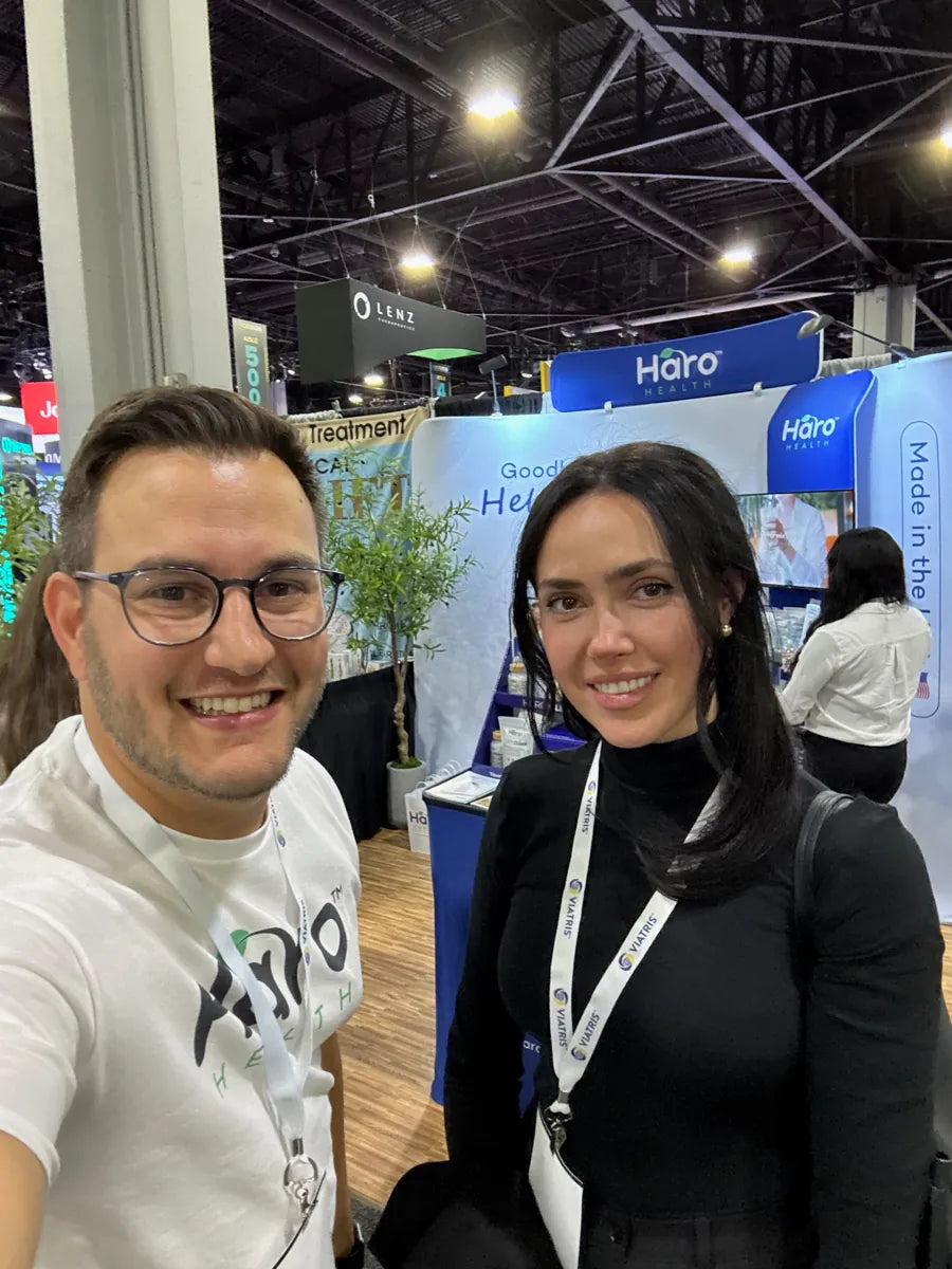 Connecting in person at the conference.