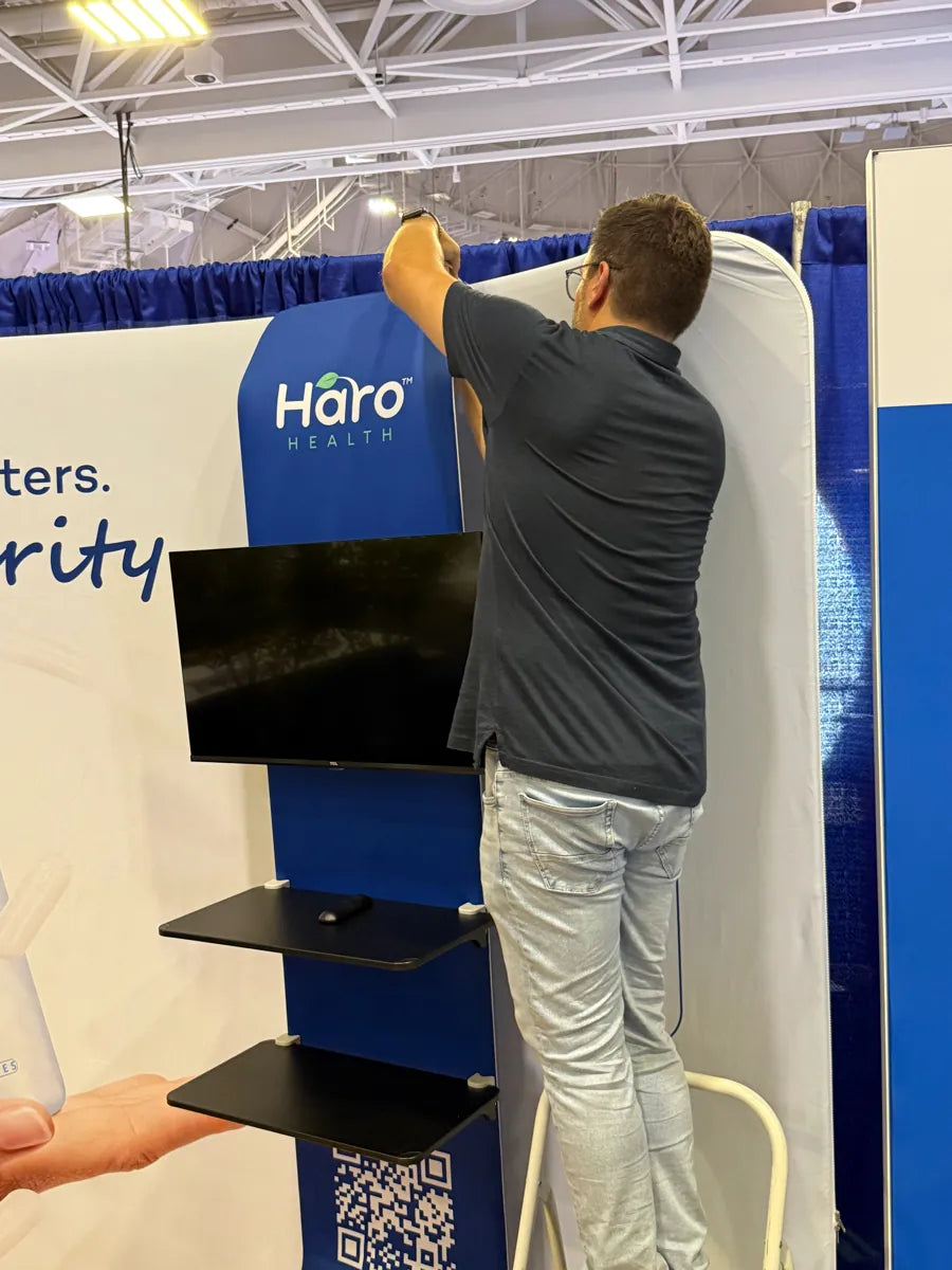 The finishing touches before the doors open.
