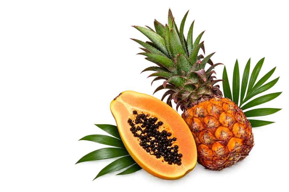 Pineapple and papaya, the sources of bromelain and papain